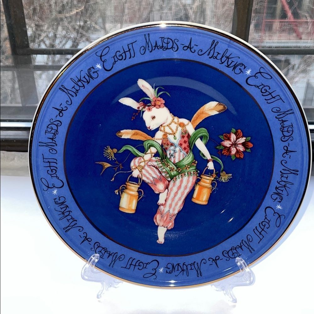 ❤️ Phannapast Taychamaythakool Twelve Days of Christmas Dessert Plates, Set of 4 - Picture 10 of 11
